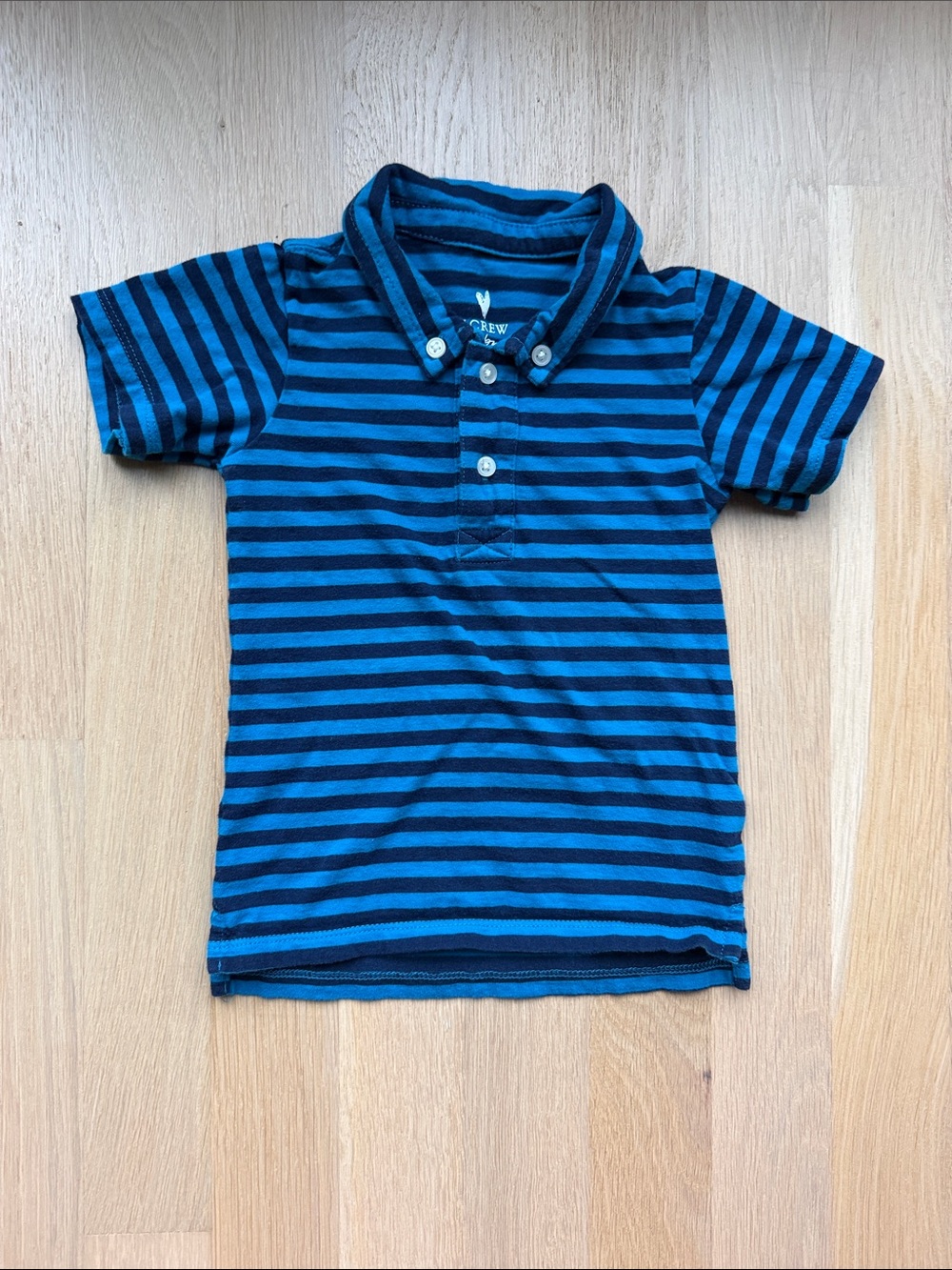 J. Crew Boys' Blue and Navy Striped Polo